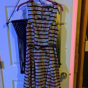 My Michelle Multicolor Striped Midi Dress
